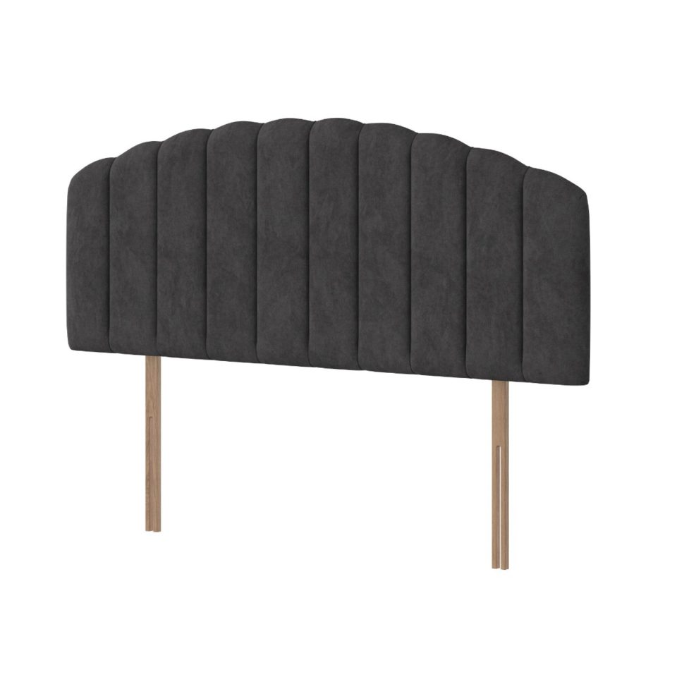 Silentnight headboard merlin vintage velvet midnight 180cm angle