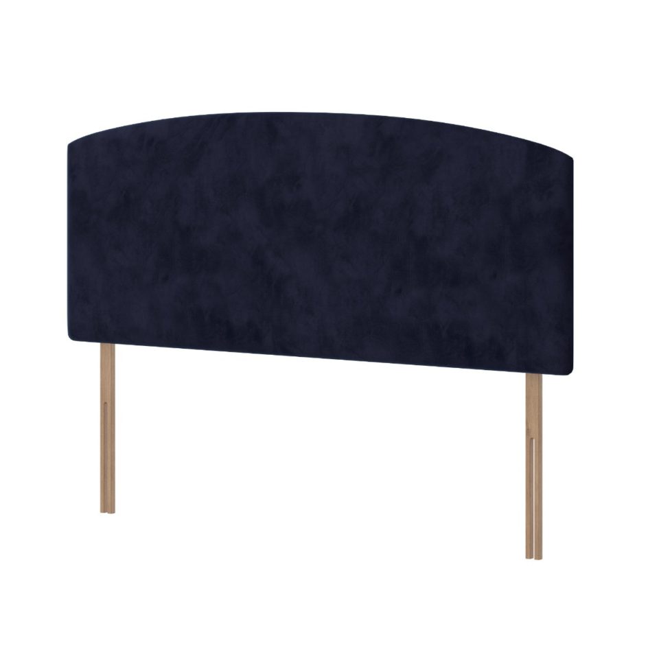 Silentnight headboard selene smooth velvet maritime blue 180cm angle